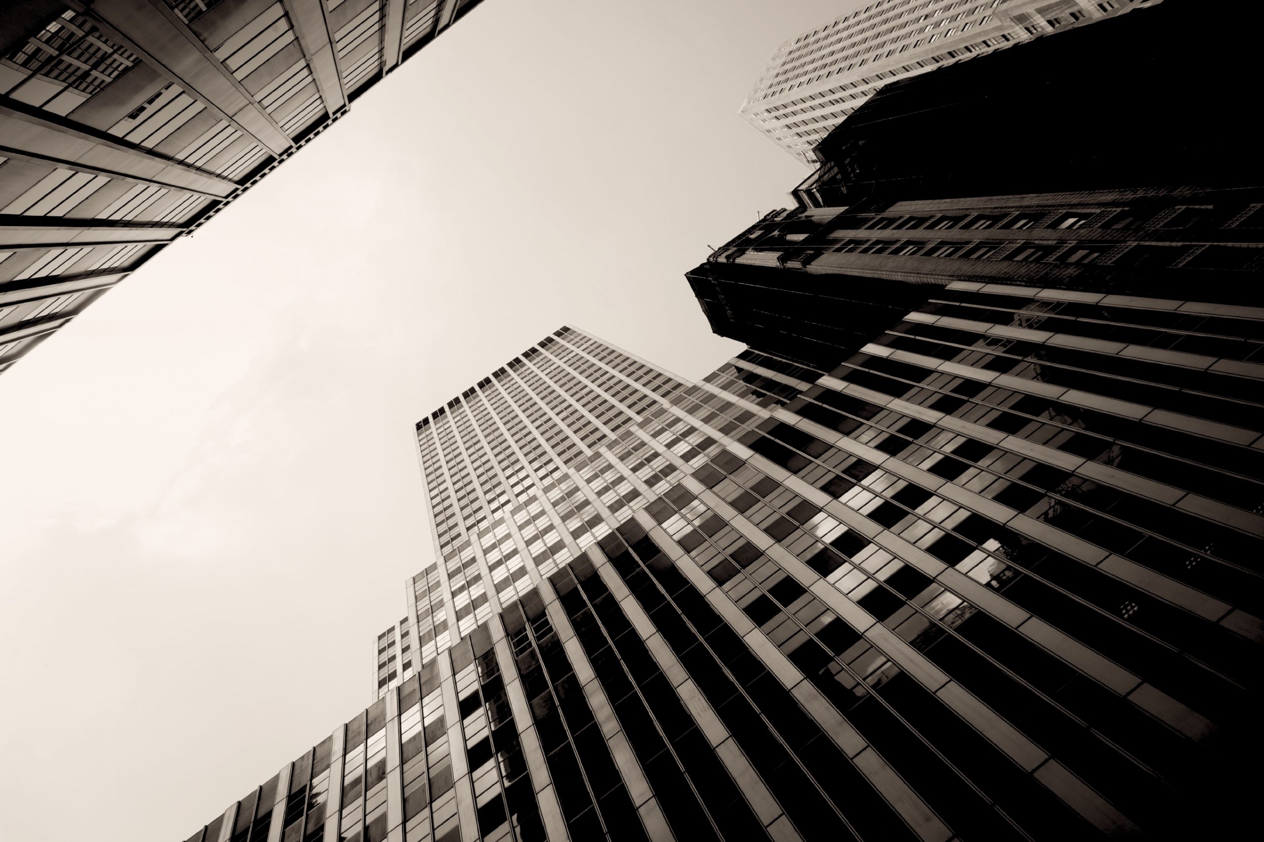 Skyscraper viewed from street level