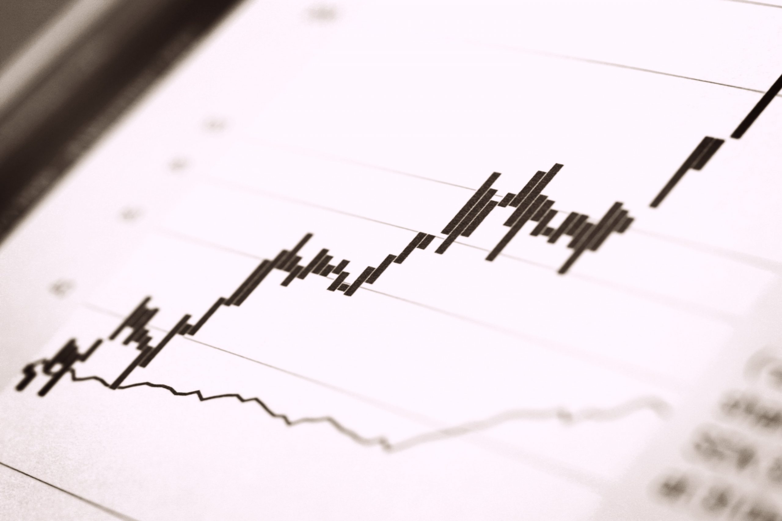 A chart showing upwards progression