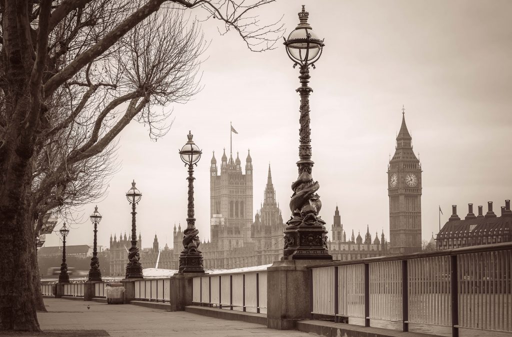 Big Ben and Houses of parliament in London, UK