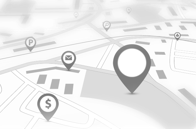 Digital map showing key features of a neighbourhood