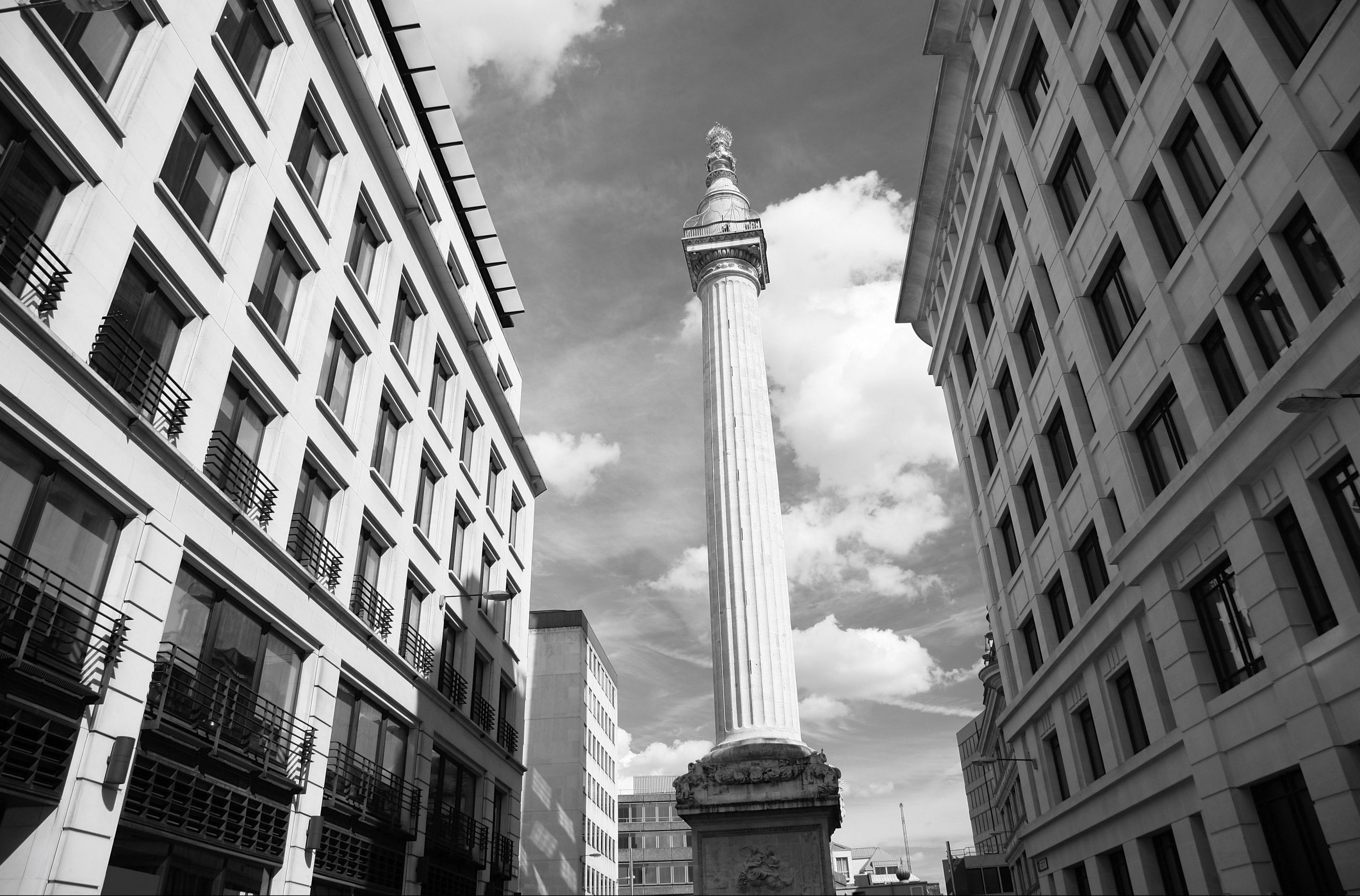 The Monument to commemorate the Great Fire of London in 1666