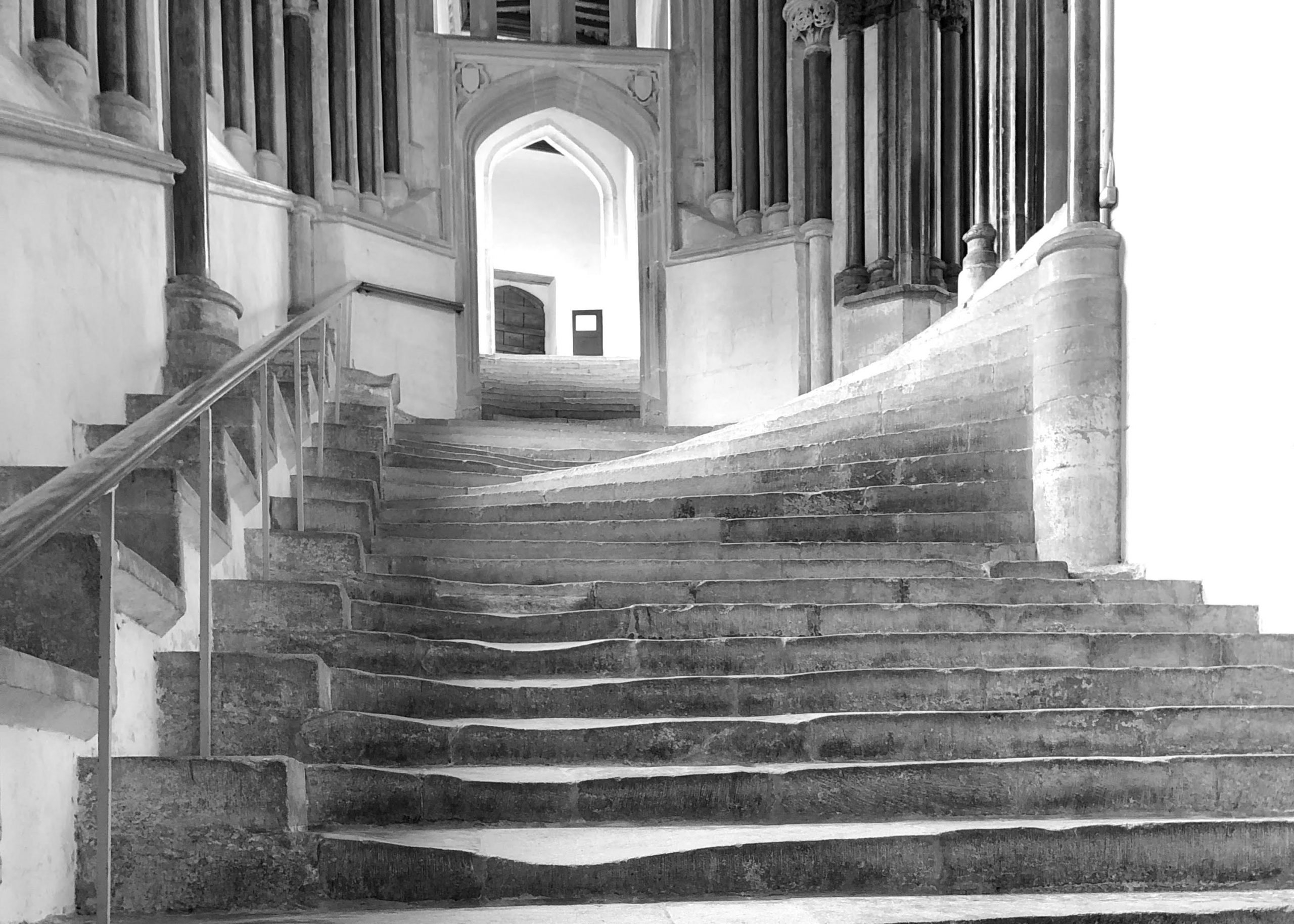 The staircase leading to Chapterhouse